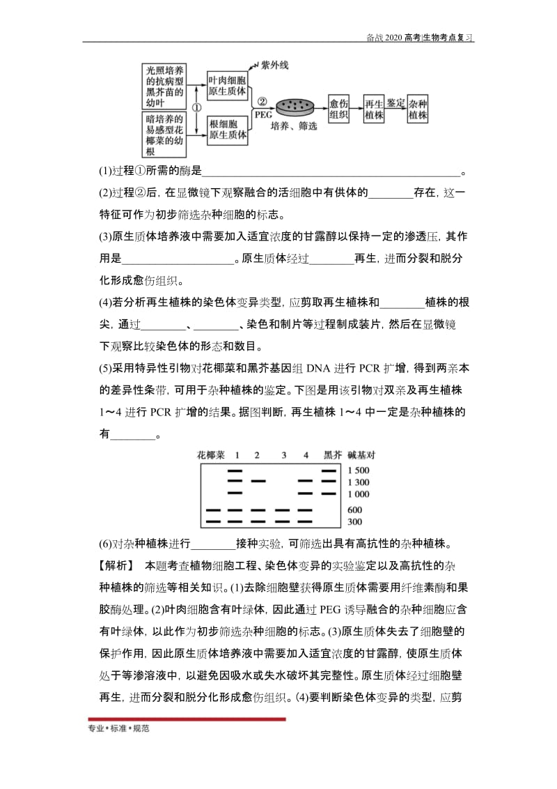 【备战高考生物】植物细胞工程(试真题)(2020-2021).docx_第3页