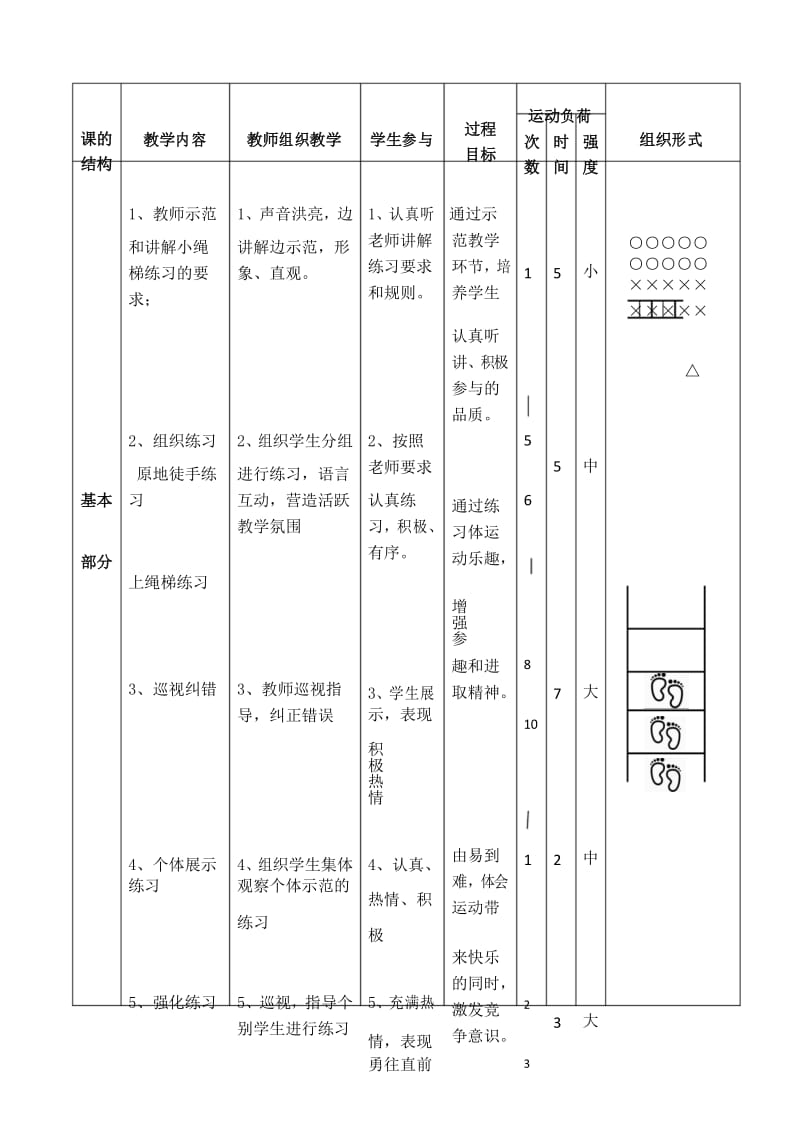 一年级体育教案-小绳梯(二) 全国通用.docx_第3页