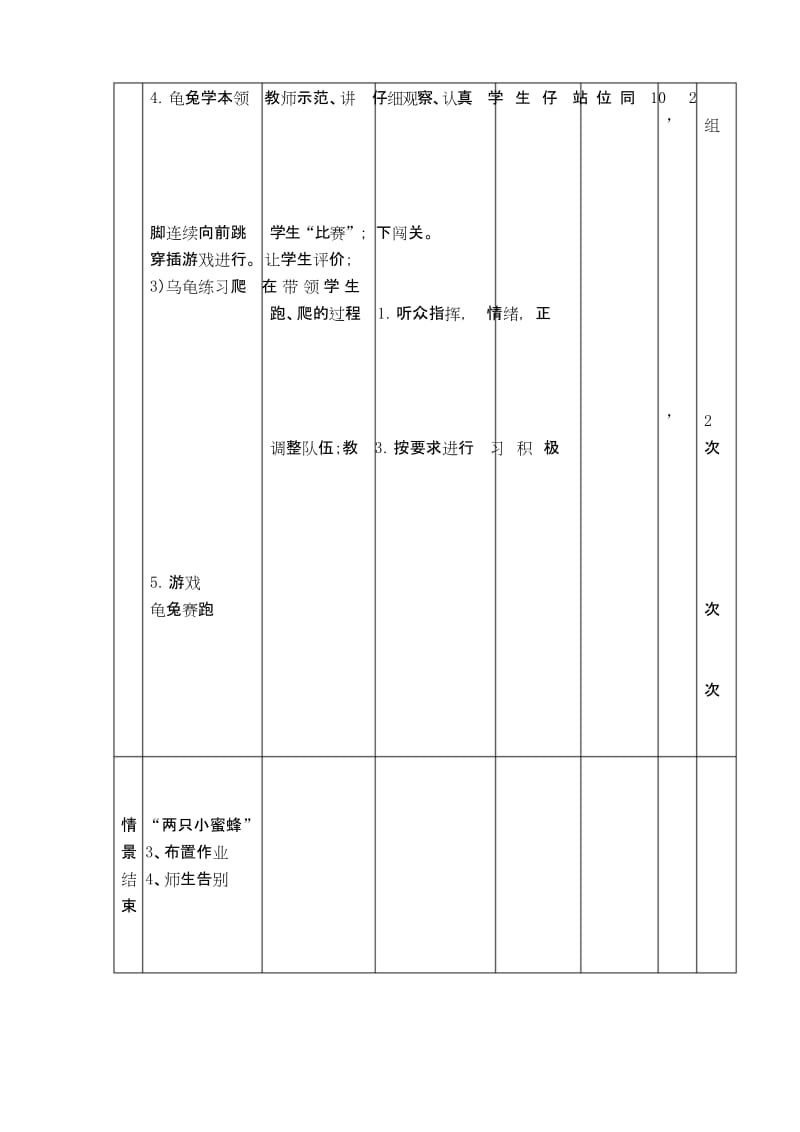 二年级体育教案-体育龟兔赛跑 全国通用.docx_第2页