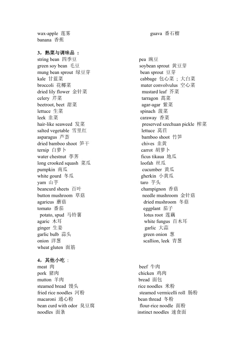 食品的英文说法.doc_第2页