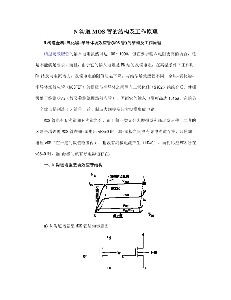 N沟道MOS管的结构及工作原理.pdf_第1页