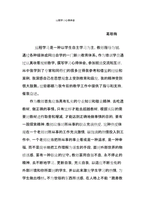 远程学习心得体会.docx