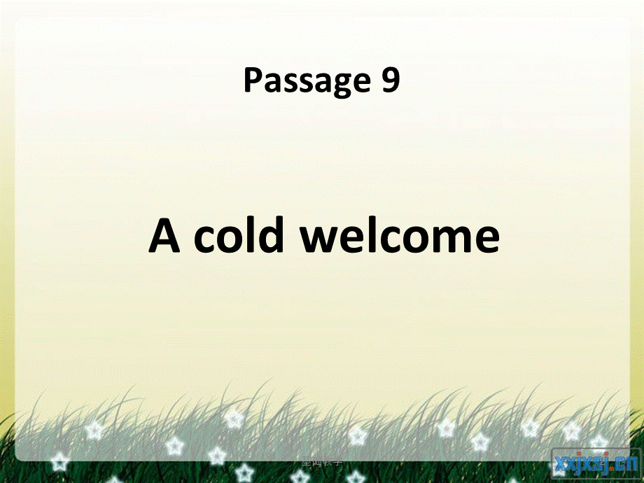 新概念二册 Lesson 9 A COLD WELCOME[向阳教学].ppt_第2页