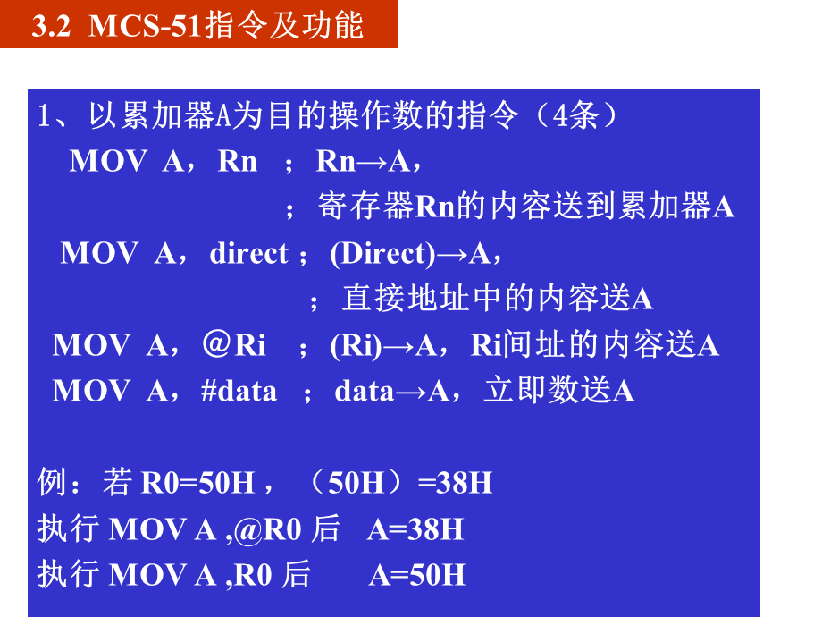 单片机原理 第三章 A1 数据传送类指令.ppt_第2页