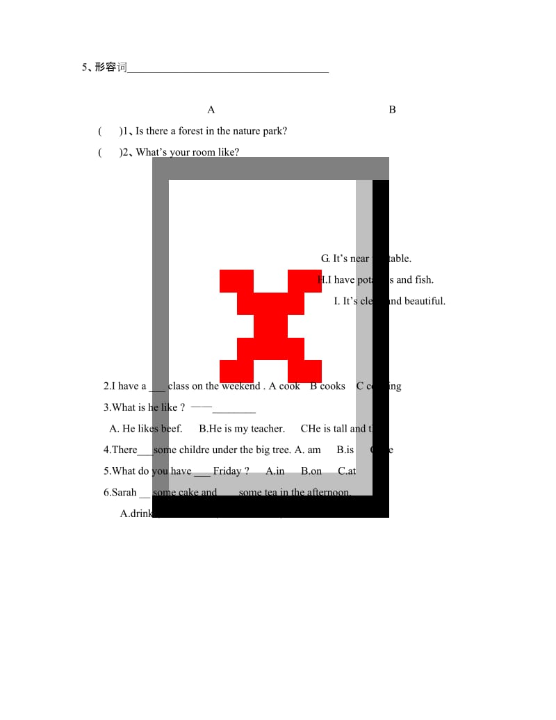 最新人教版五年级上册英语期末试题及答案.docx_第3页