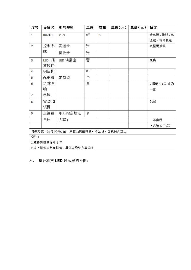 舞台租赁LED显示屏价格方案,附参考表.doc_第3页