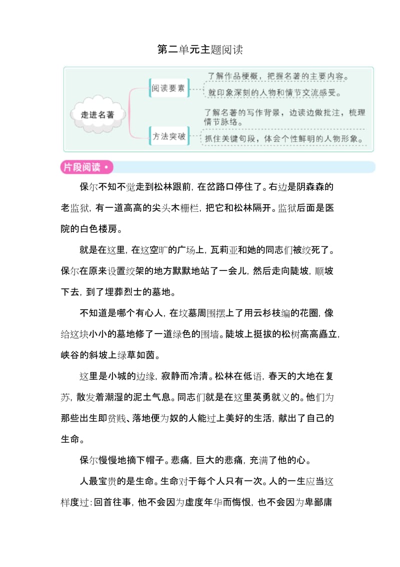 部编六年级下册语文第二单元主题阅读.docx_第1页