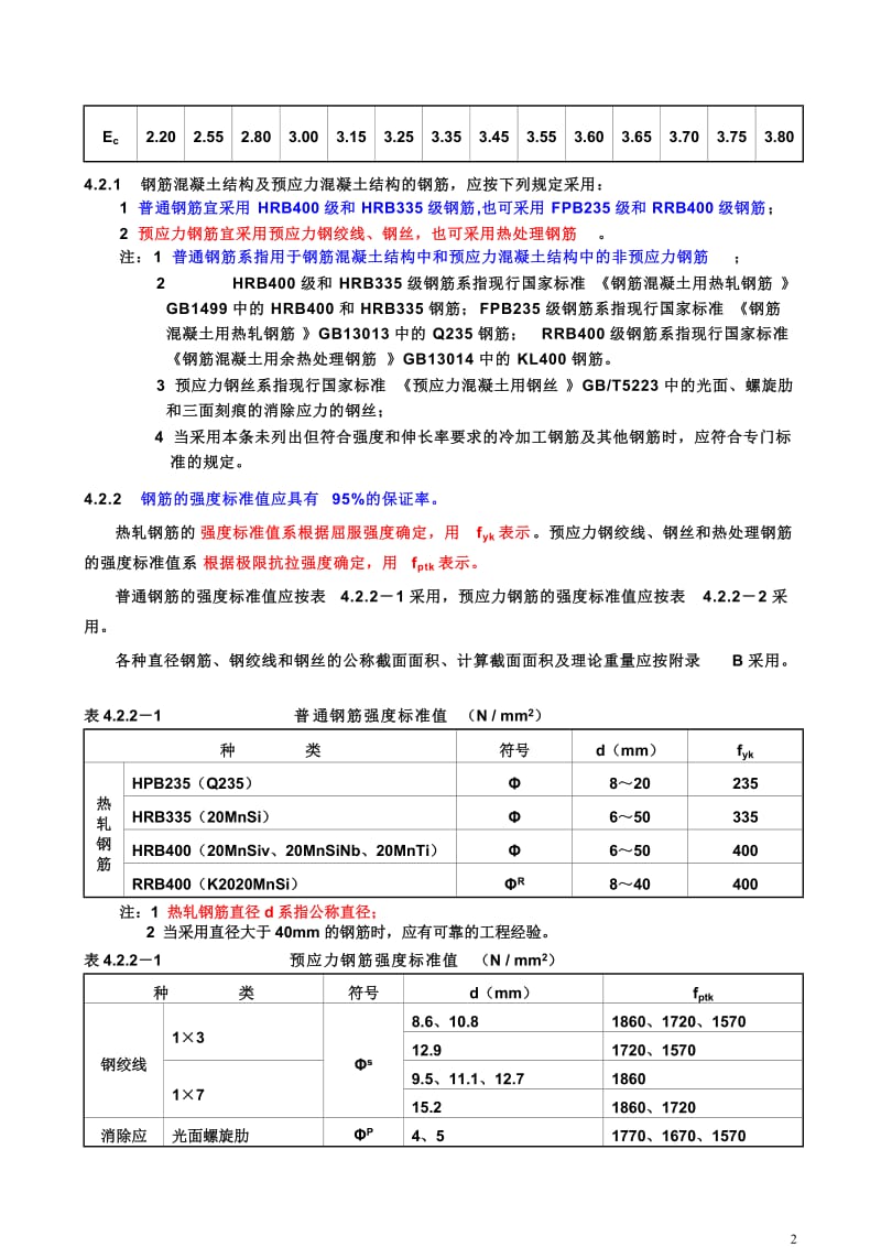 钢筋型号、强度、重量、面积参数.doc_第2页