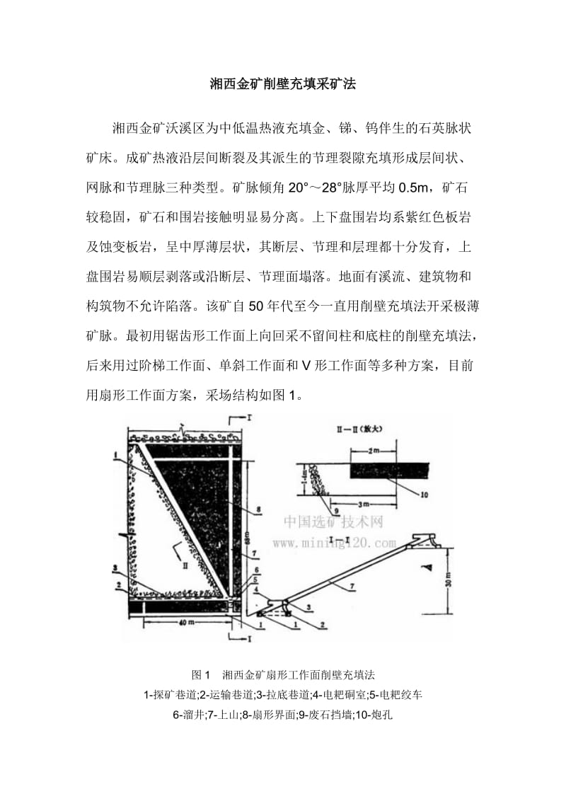 湘西金矿削壁充填采矿法.doc_第1页