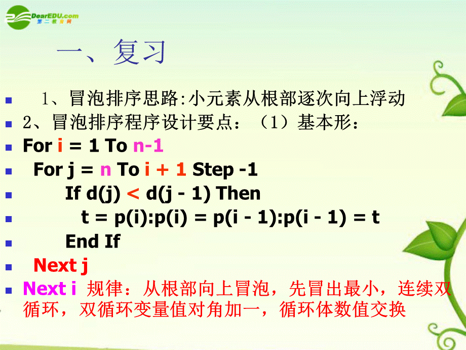 高中信息技术 2、选择排序课件 浙教版.ppt_第1页