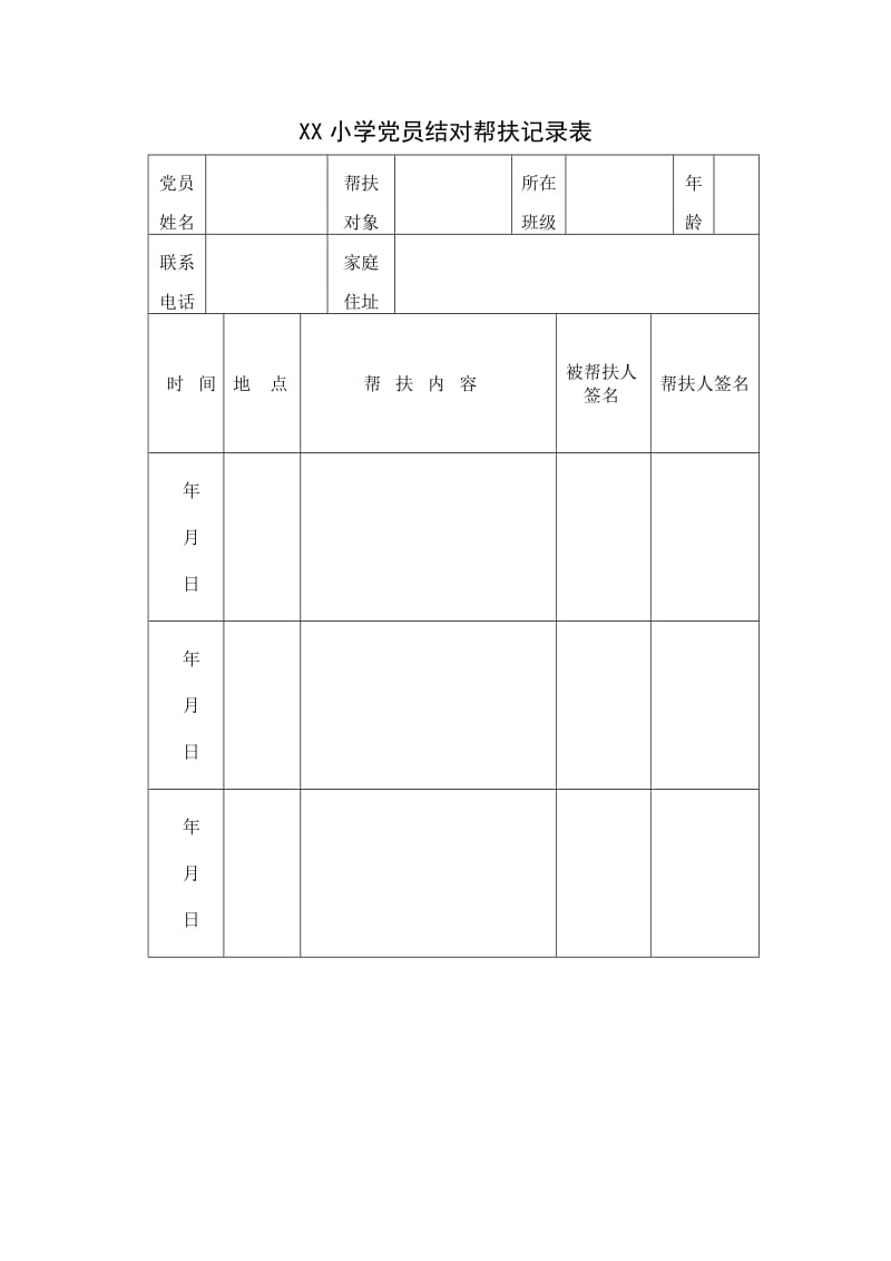 党员结对帮扶记录表.doc_第1页