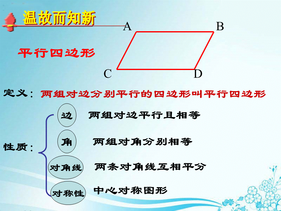 鲁教版五四制八年级数学下第六章第一节菱形的性质与判定1教学课件含视频及歌曲.ppt_第2页