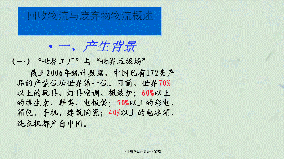 企业退货与回收物流管理课件.ppt_第2页