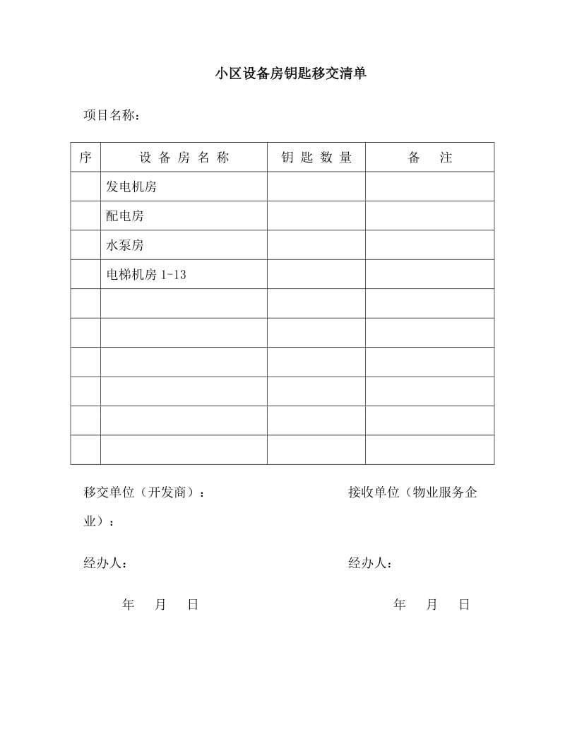 物业共用设施移交查验表.doc_第3页