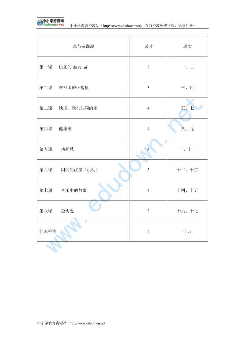 新人教版小学音乐三年级上册教学计划.doc_第2页