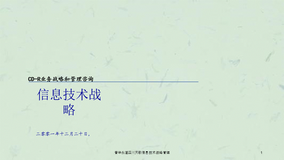 普华永道四川天歌信息技术战略管理课件.ppt_第1页