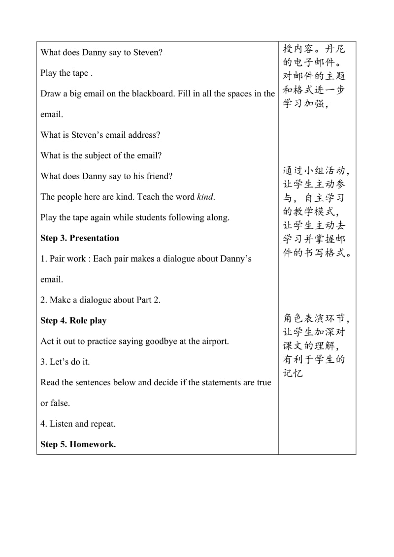 新冀教版五年级英语下册《Unit 3 Writing Home Lesson 17 Danny.s Email》教案_16.doc_第3页