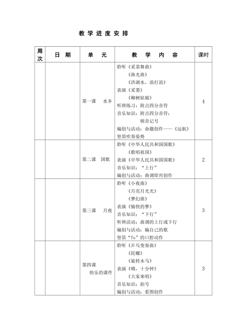 人教版四年级音乐上教学计划.doc_第3页