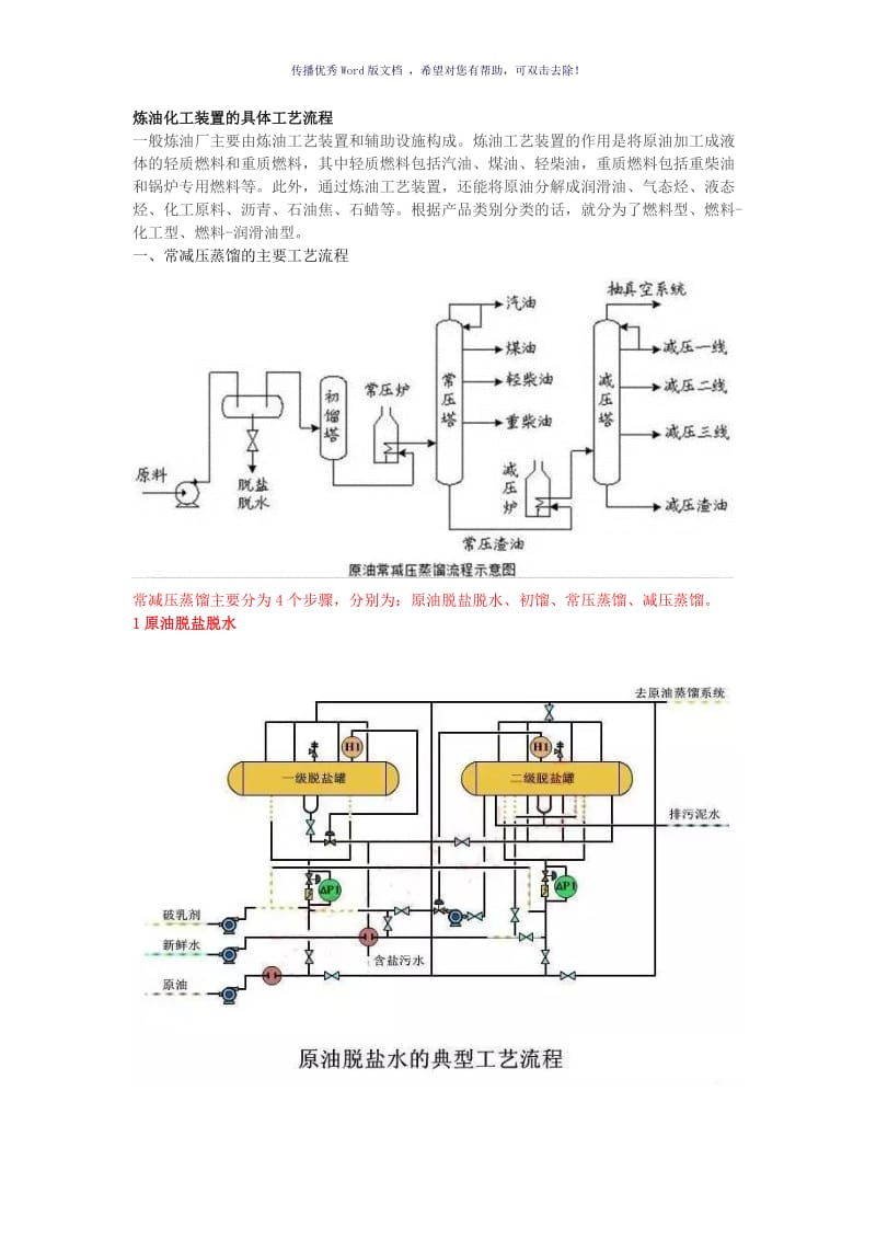炼油化工装置的具体工艺流程（参考模板）.doc_第1页