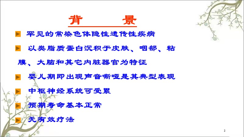 类脂质蛋白沉积症课件.ppt_第2页