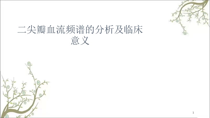 尖瓣血流频谱分析课件.ppt_第1页