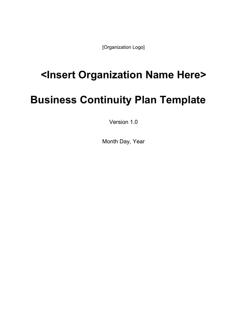 Business Continuity Template：业务连续性的模板.docx_第1页