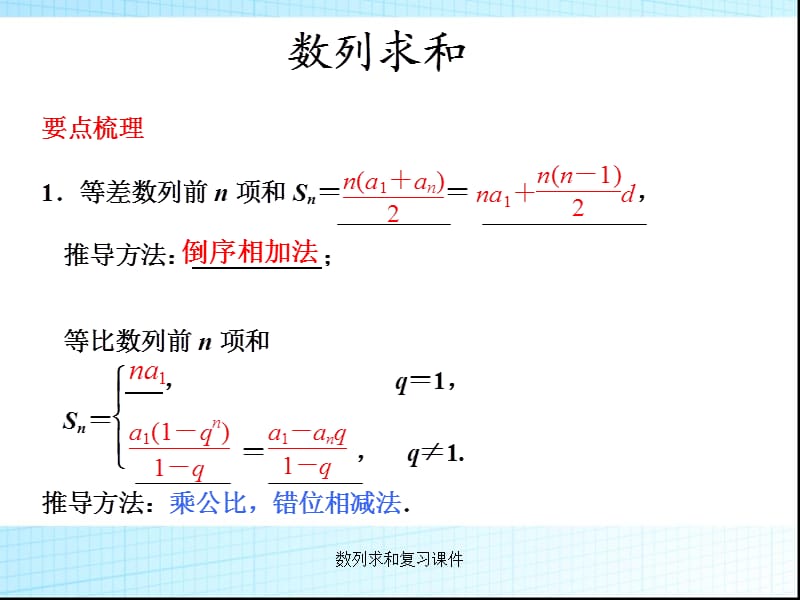 数列求和复习课件（经典实用）.ppt_第1页