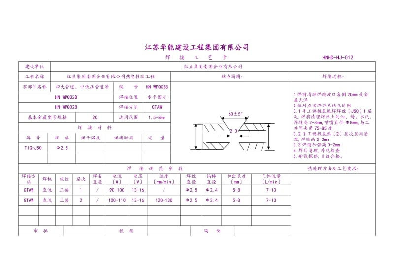 管道焊接工艺卡.doc_第1页