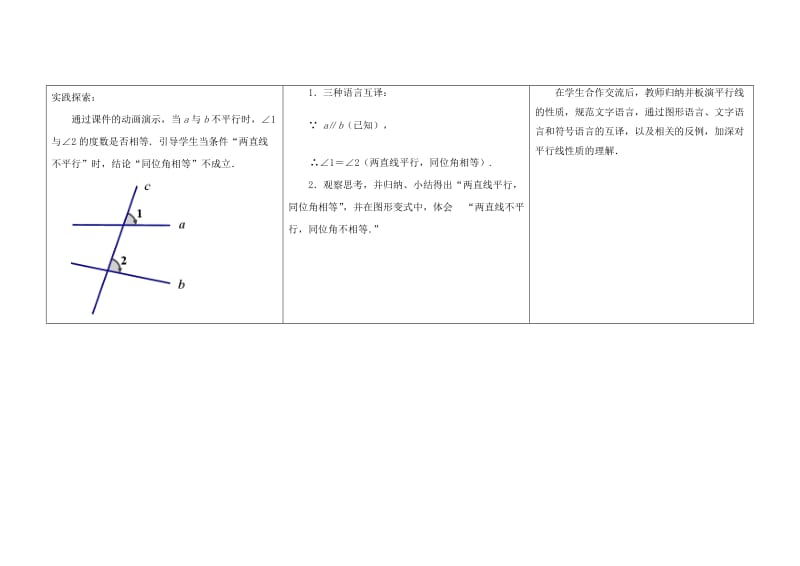 新苏科版七年级数学下册《7章 .平面图形的认识(二)7.2 探索平行线的性质》公开课教案_35.doc_第3页