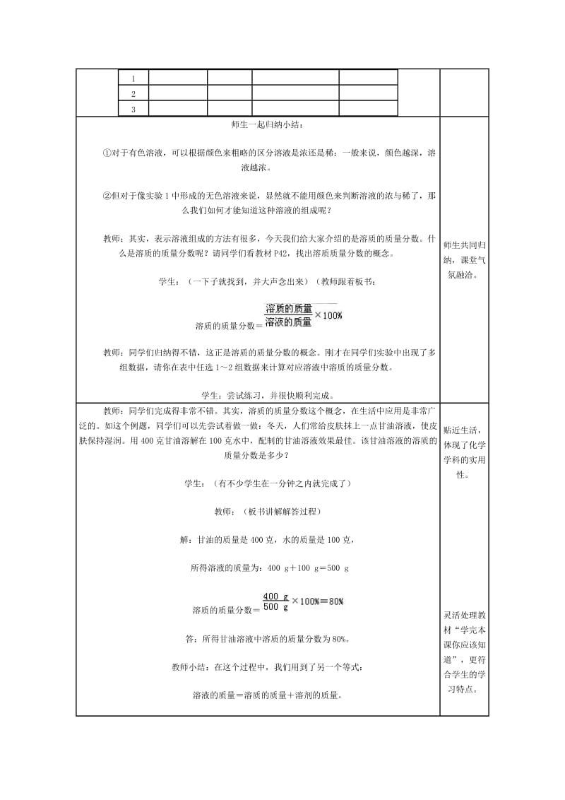 新沪教版九年级化学下册《六章 溶解现象基础实验5 配制一定溶质质量分数的氯化钠溶液》教案_7.doc_第3页