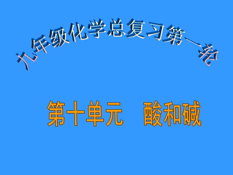 最新人教版九年级化学下册《十单元　酸和碱单元复习》精品课课件_14.ppt_第1页