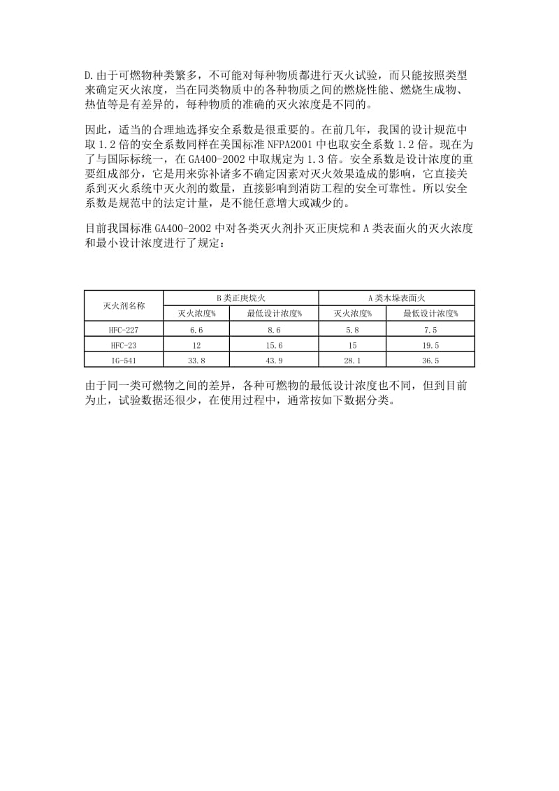 浅谈气体灭火系统的设计浓度和安全系数.doc_第3页