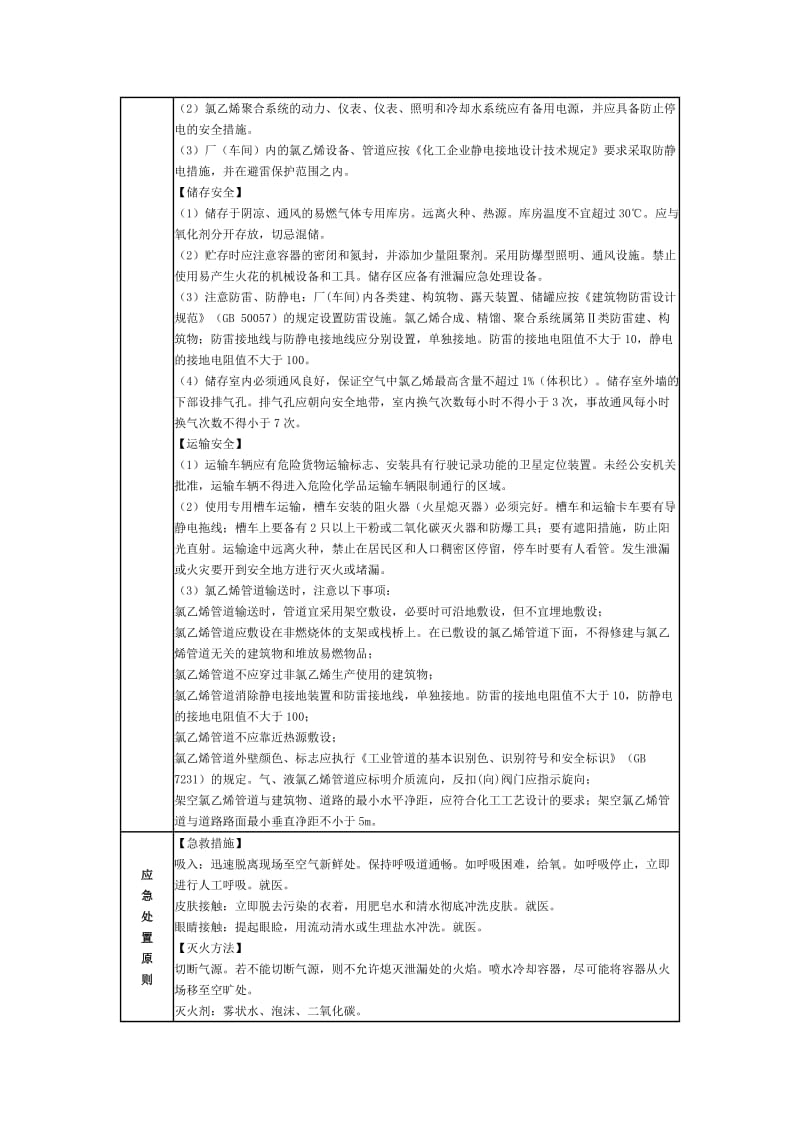 危险化学品安全措施和应急处置原则——氯乙烯.doc_第2页