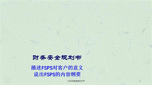 NPSS财务安全规划书课件.ppt