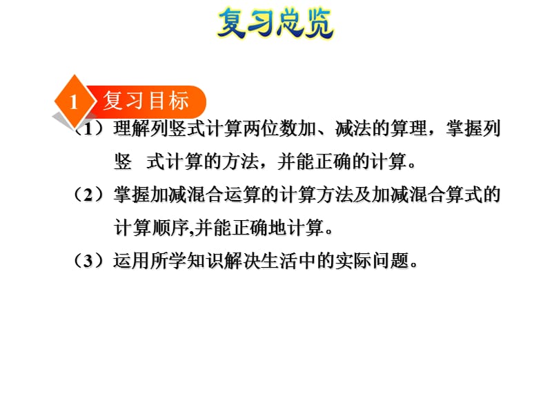 二年级上册数学课件-九 整理与复习 专题一 数与代数（一） 100以内的加法和减法｜人教新课标 (共21张PPT).ppt_第3页