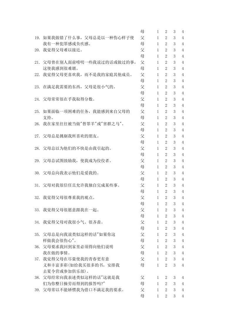 父母养育方式评价量表.doc_第2页