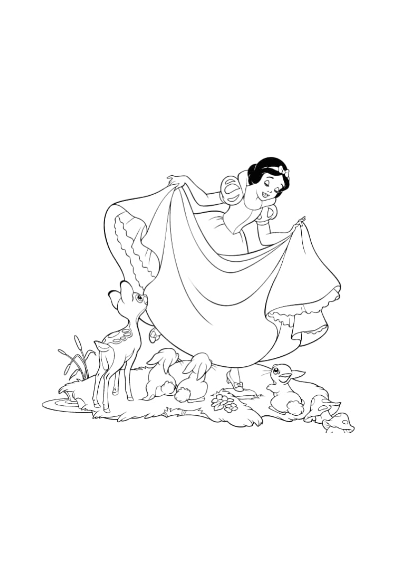 白雪公主和七个小矮人幼儿填色涂色.doc_第2页