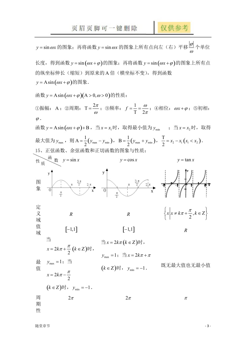 三角函数及解三角形知识点[章节练习].doc_第3页