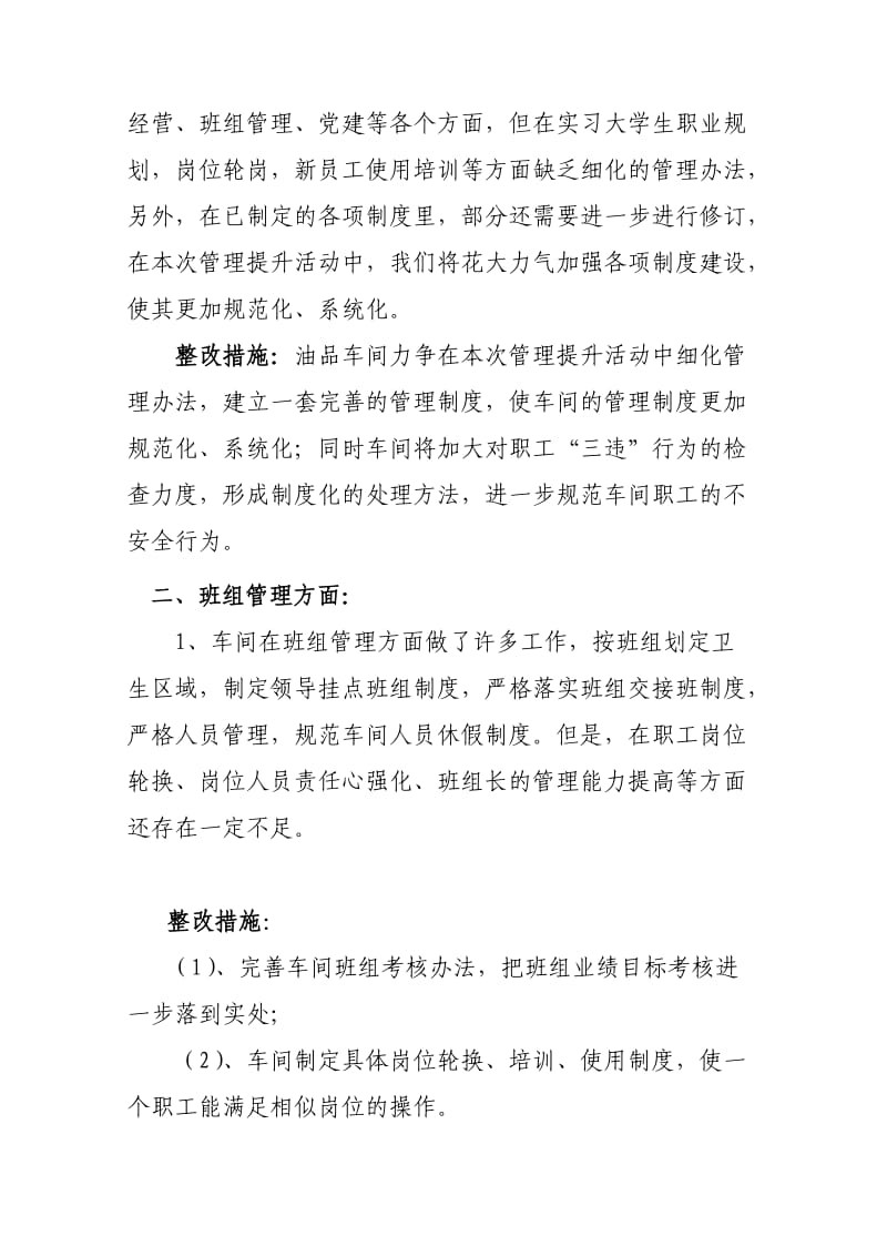 油品车间管理提升活动自我诊断报告.doc_第2页