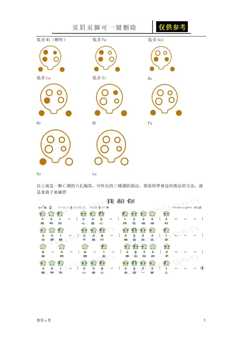 六孔陶笛指法[运用分享].doc_第3页