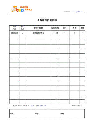 TS16949业务计划控制程序.doc