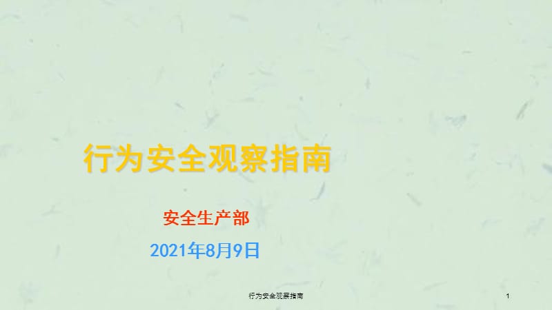 行为安全观察指南课件.ppt_第1页