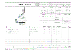 拨叉设计工序卡 机械加工工序卡片.doc