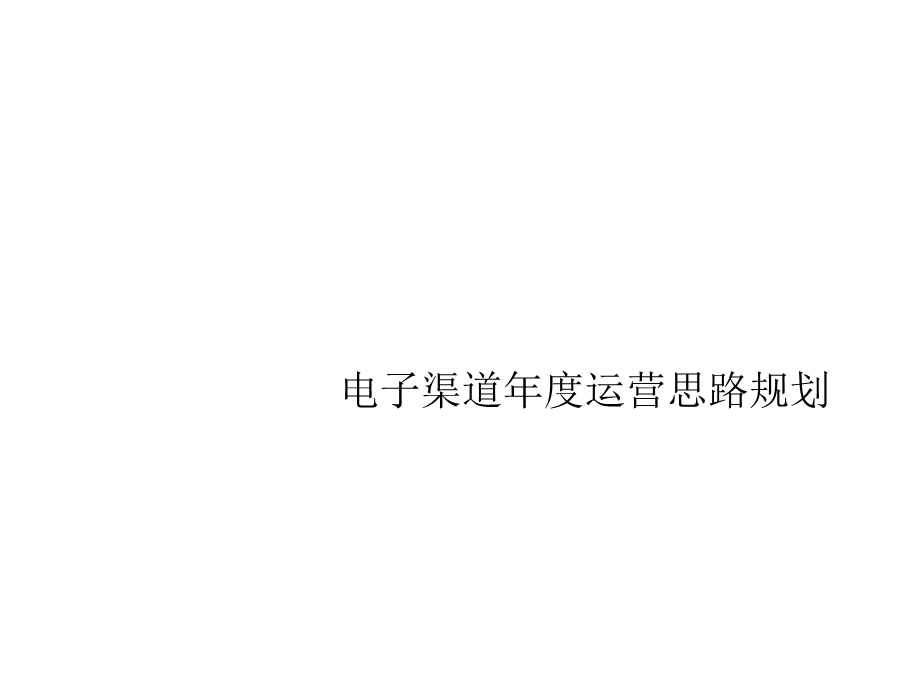 电子渠道项目年度运营思路.ppt_第1页