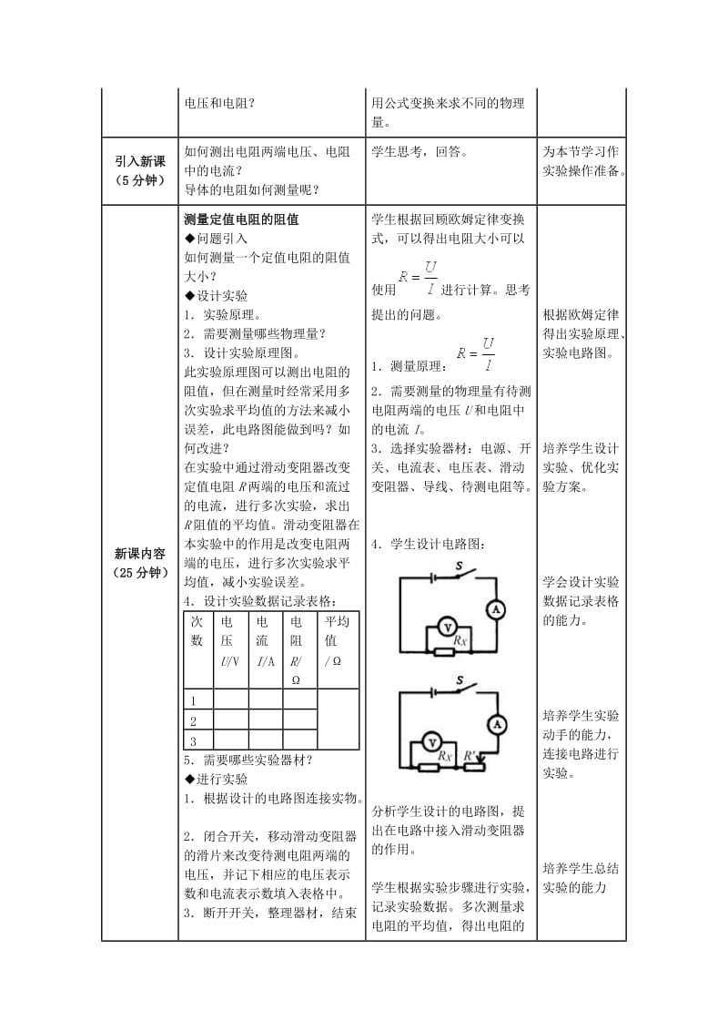 人教版八年级物理下册《功勋卓著的电与磁第七章 欧姆定律三、测量小灯泡的电阻》教案_8.doc_第2页