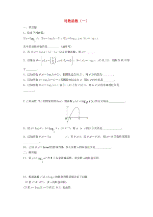 江苏省泰州市高中数学 第3章 指数函数、对数函数和幂函数 3.2 对数函数（一）同步训练（无答案）苏教版必修1（通用）.doc