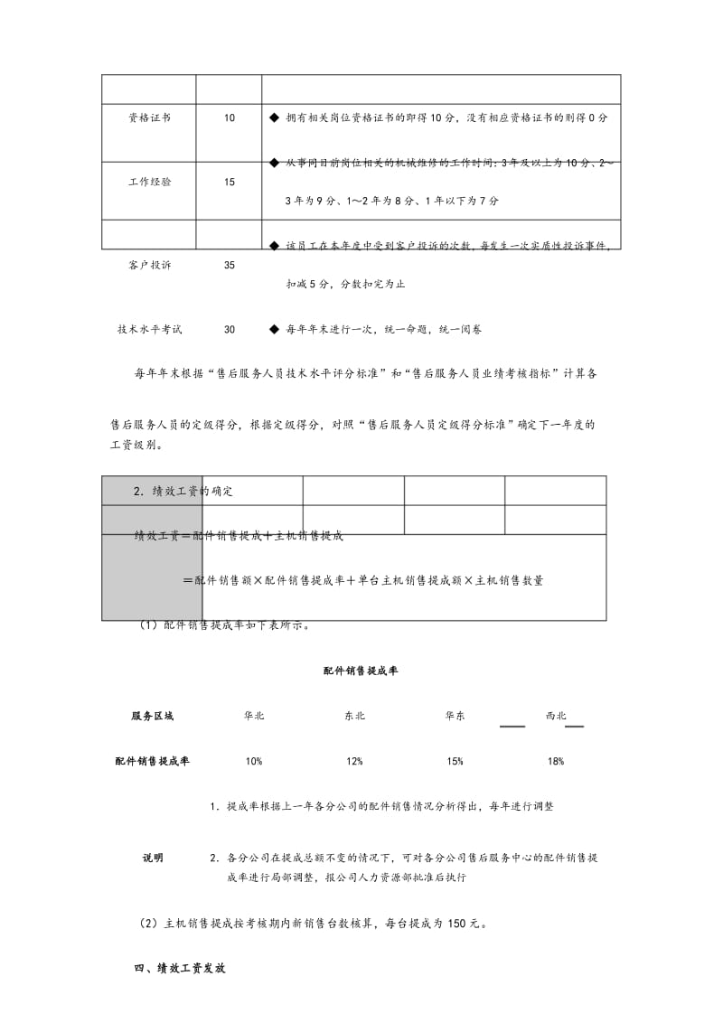 电器售后维修服务提成方案(附表).docx_第3页