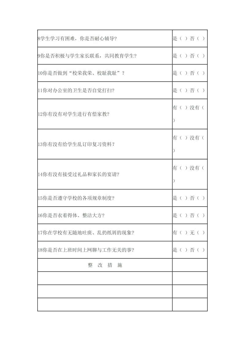 栗山小学教师师德师风自查自纠表.doc_第2页