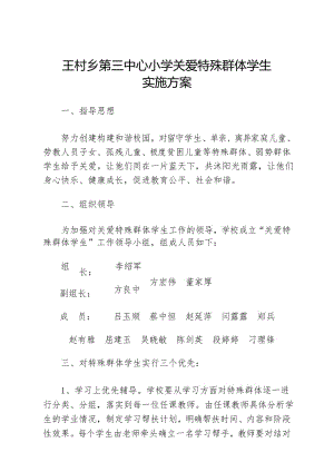 关爱特殊学生群体实施方案42655.docx