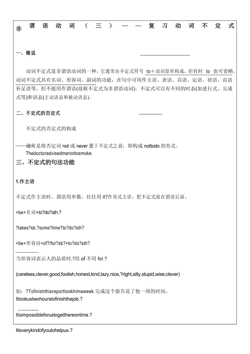 高中英语非谓语动词to do三.docx_第1页